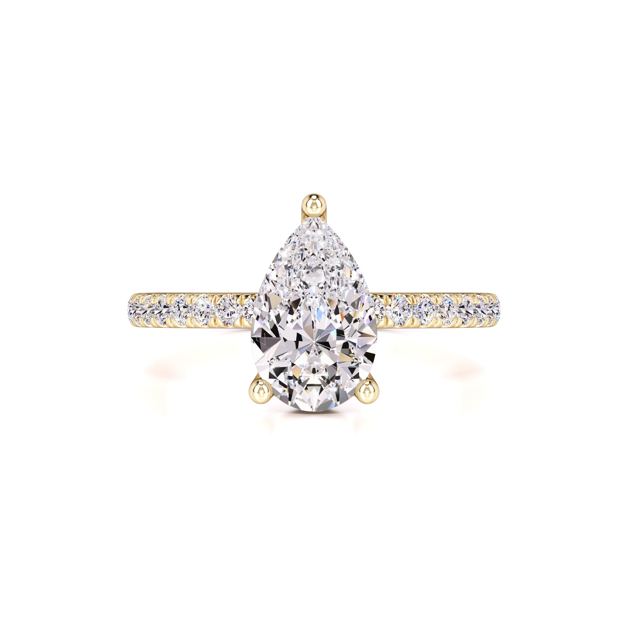 Natalie Moissanite & Lab Grown Diamond Ring | Yellow Gold | 1