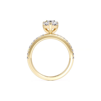 Natalie Moissanite & Lab Grown Diamond Ring | Yellow Gold | 4