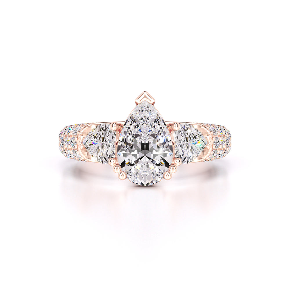 Summer Moissanite & Lab Grown Diamond Ring | Rose Gold | 1