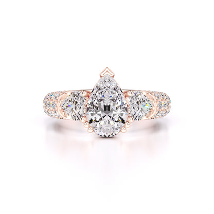 Summer Moissanite & Lab Grown Diamond Ring | Rose Gold | 1