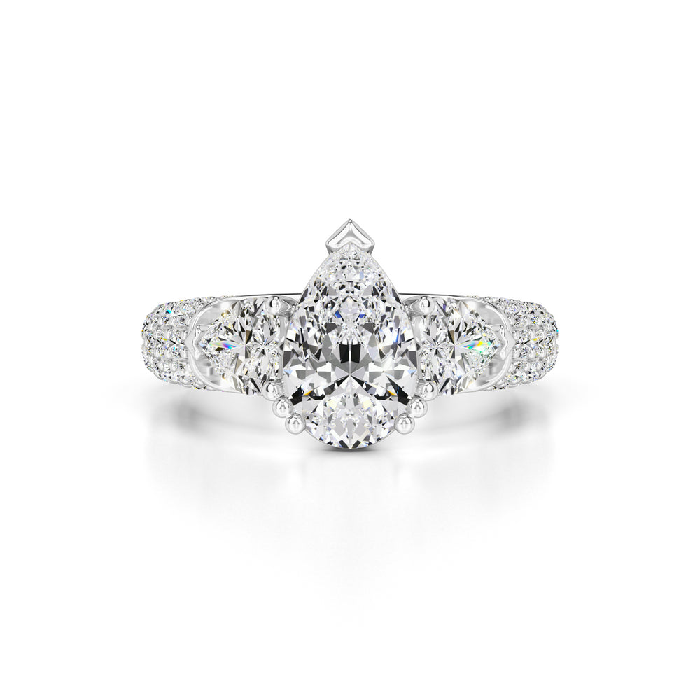 Summer Moissanite & Lab Grown Diamond Ring | White Gold | 1