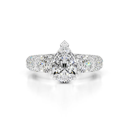 Summer Moissanite & Lab Grown Diamond Ring | White Gold | 1