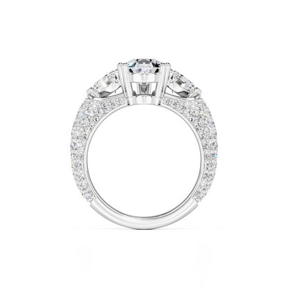 Summer Moissanite & Lab Grown Diamond Ring | White Gold | 4