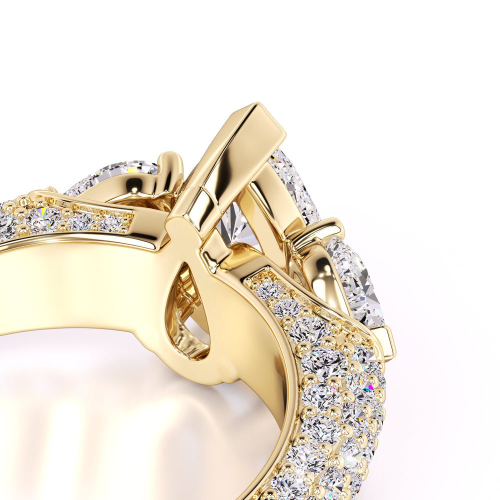 Summer Moissanite & Lab Grown Diamond Ring | Yellow Gold | 2
