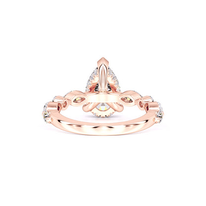 Miley Moissanite & Lab Grown Diamond Ring | Rose Gold | 3