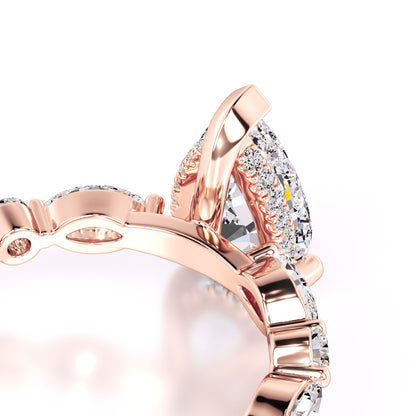 Miley Moissanite & Lab Grown Diamond Ring | Rose Gold | 2