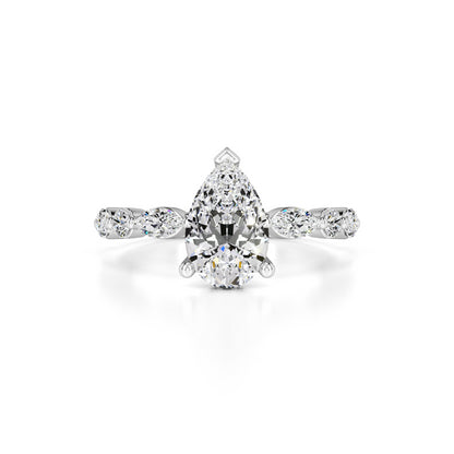 Miley Moissanite & Lab Grown Diamond Ring | White Gold | 1