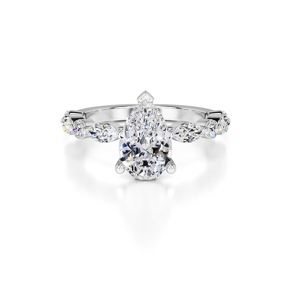 Miley Lab Grown Diamond Ring | White Gold | 1