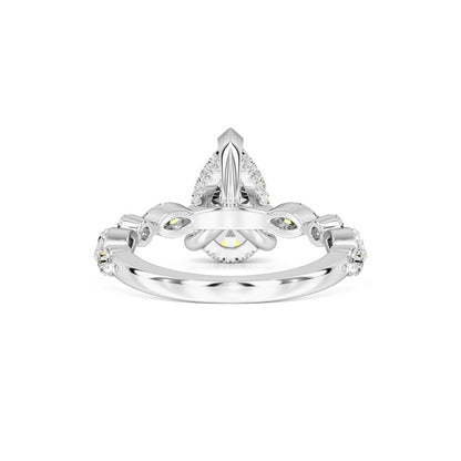 Miley Moissanite & Lab Grown Diamond Ring | White Gold | 3