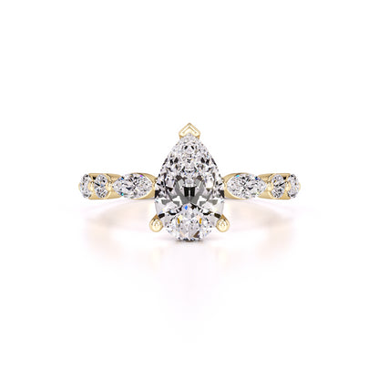 Miley Moissanite & Lab Grown Diamond Ring | Yellow Gold | 1
