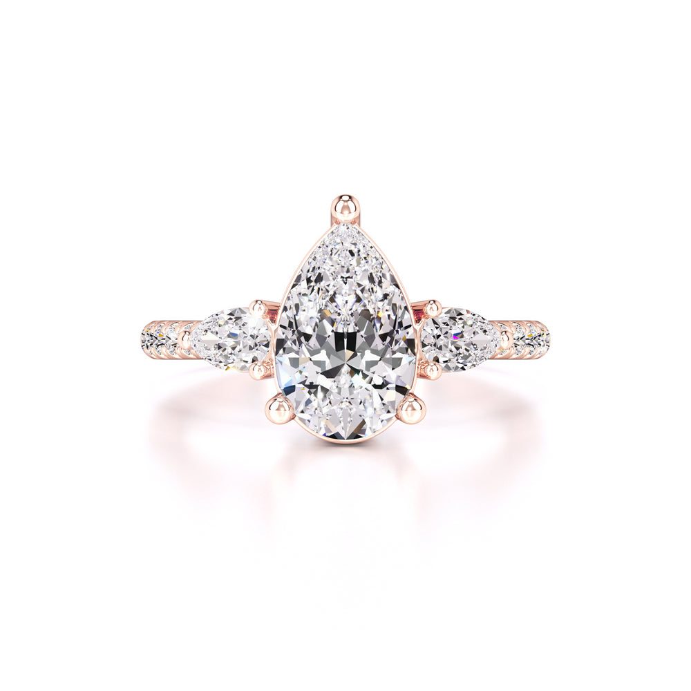 Tina Moissanite & Lab Grown Diamond Ring | Rose Gold | 1