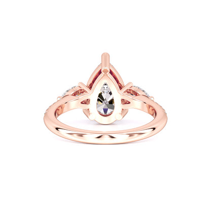 Tina Moissanite & Lab Grown Diamond Ring | Rose Gold | 3