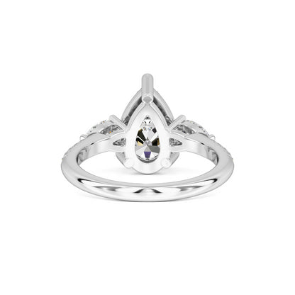 Tina Moissanite & Lab Grown Diamond Ring | White Gold | 3