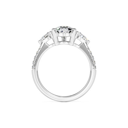 Tina Moissanite & Lab Grown Diamond Ring | White Gold | 4