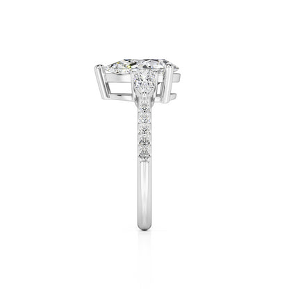 Tina Lab Grown Diamond Ring | White Gold | 4