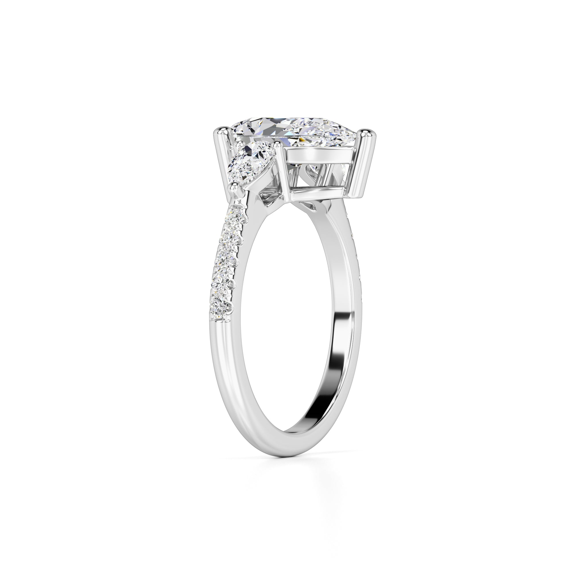 Tina Lab Grown Diamond Ring | White Gold | 3