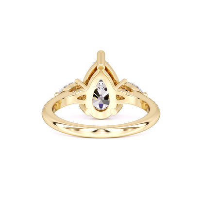 Tina Moissanite & Lab Grown Diamond Ring | Yellow Gold | 3