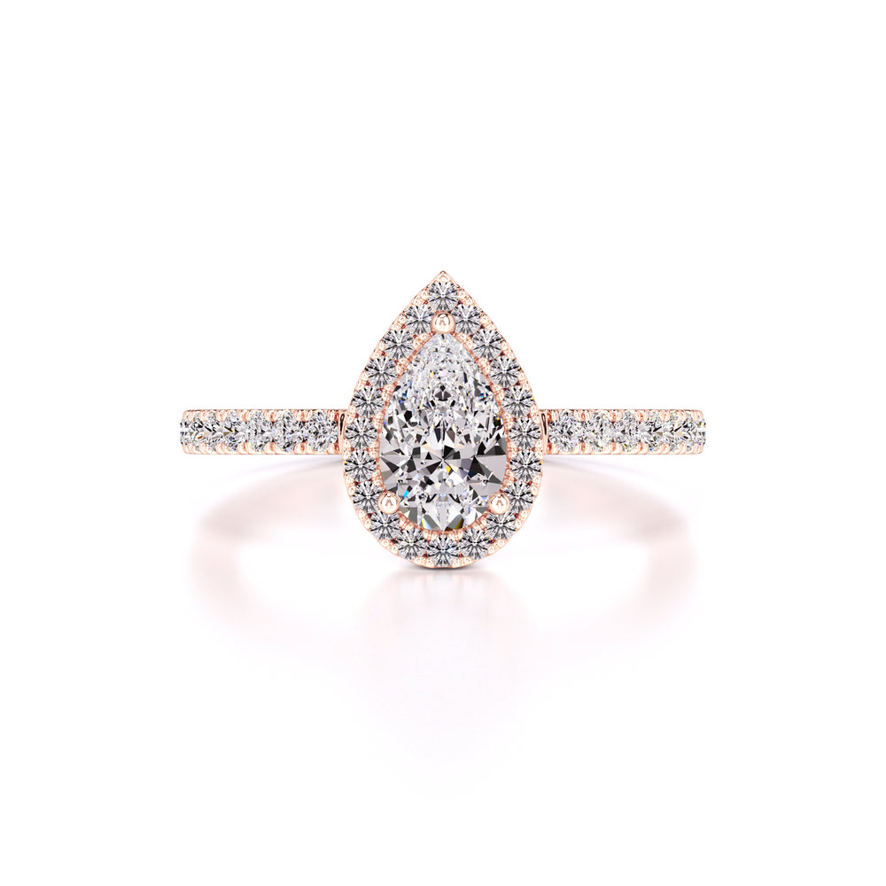 Quinn Moissanite & Lab Grown Diamond Ring | Rose Gold | 1