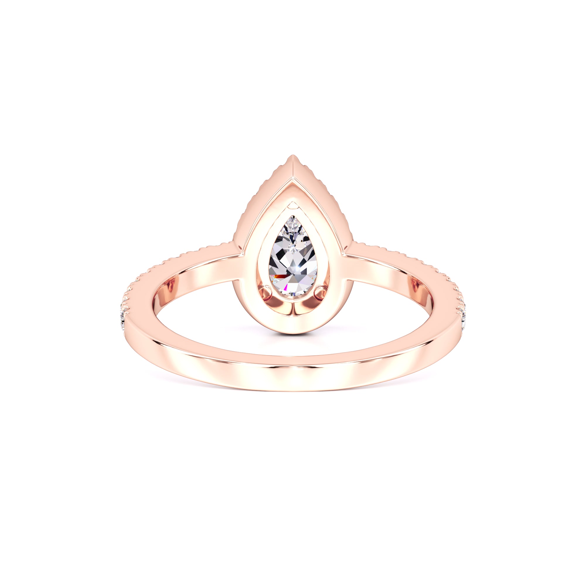 Quinn Moissanite & Lab Grown Diamond Ring | Rose Gold | 3