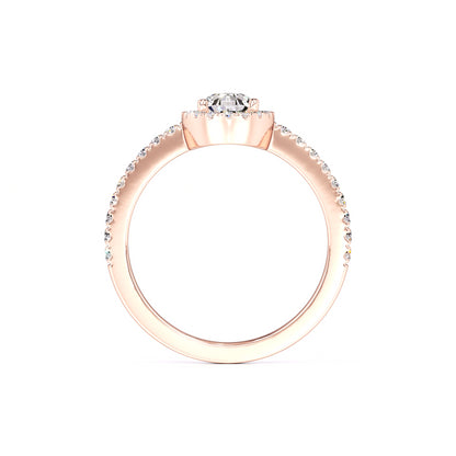 Quinn Moissanite & Lab Grown Diamond Ring | Rose Gold | 4