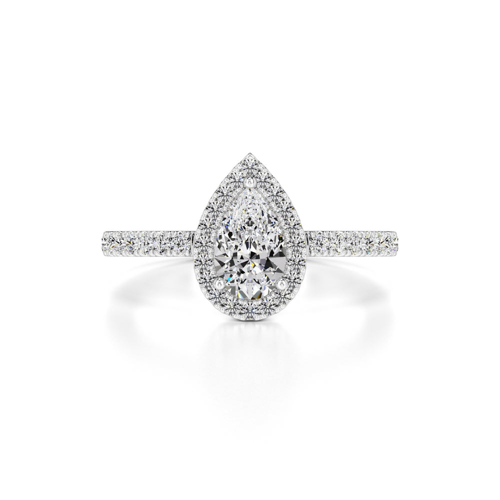 Quinn Moissanite & Lab Grown Diamond Ring | White Gold | 1
