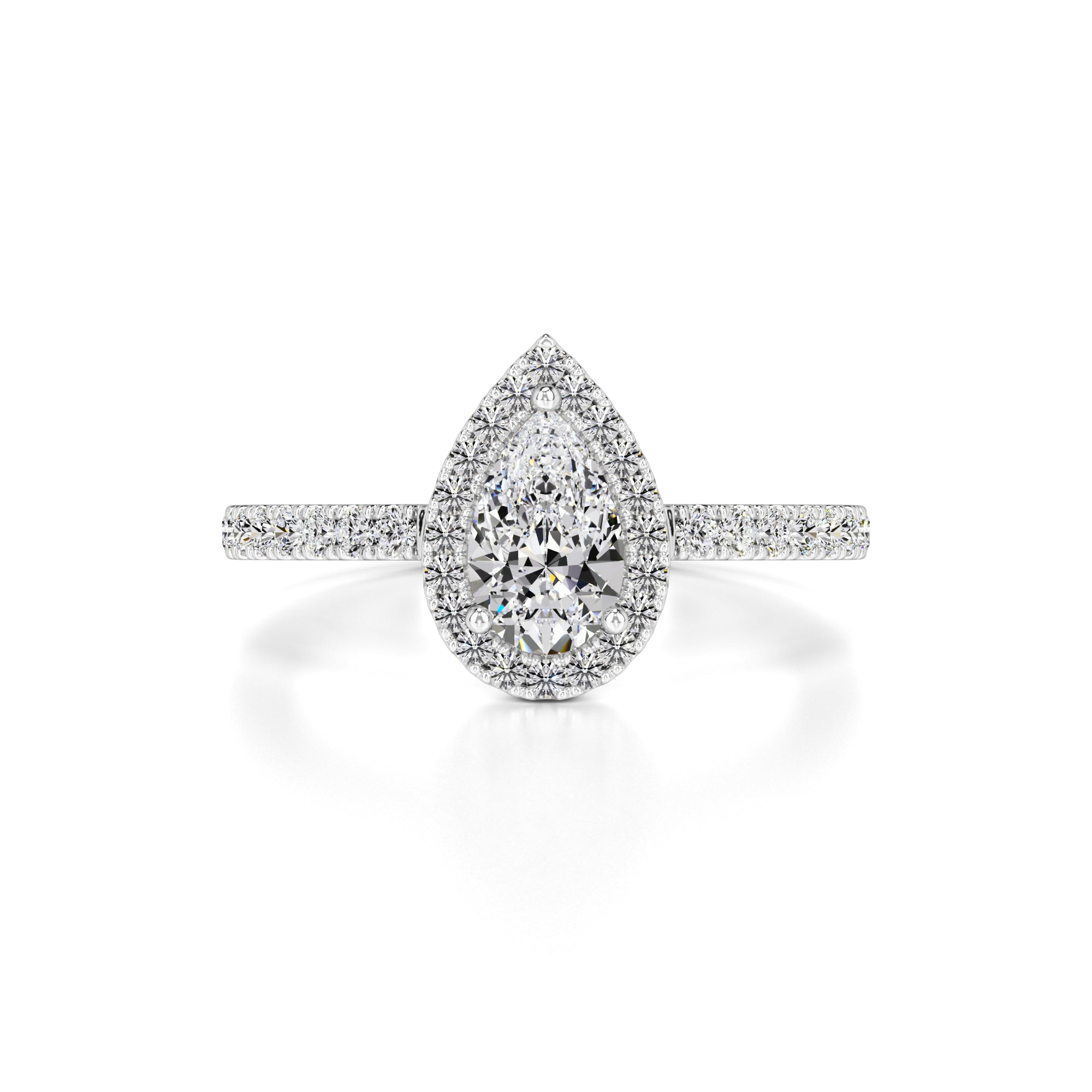 Quinn Moissanite & Lab Grown Diamond Ring | White Gold | 1