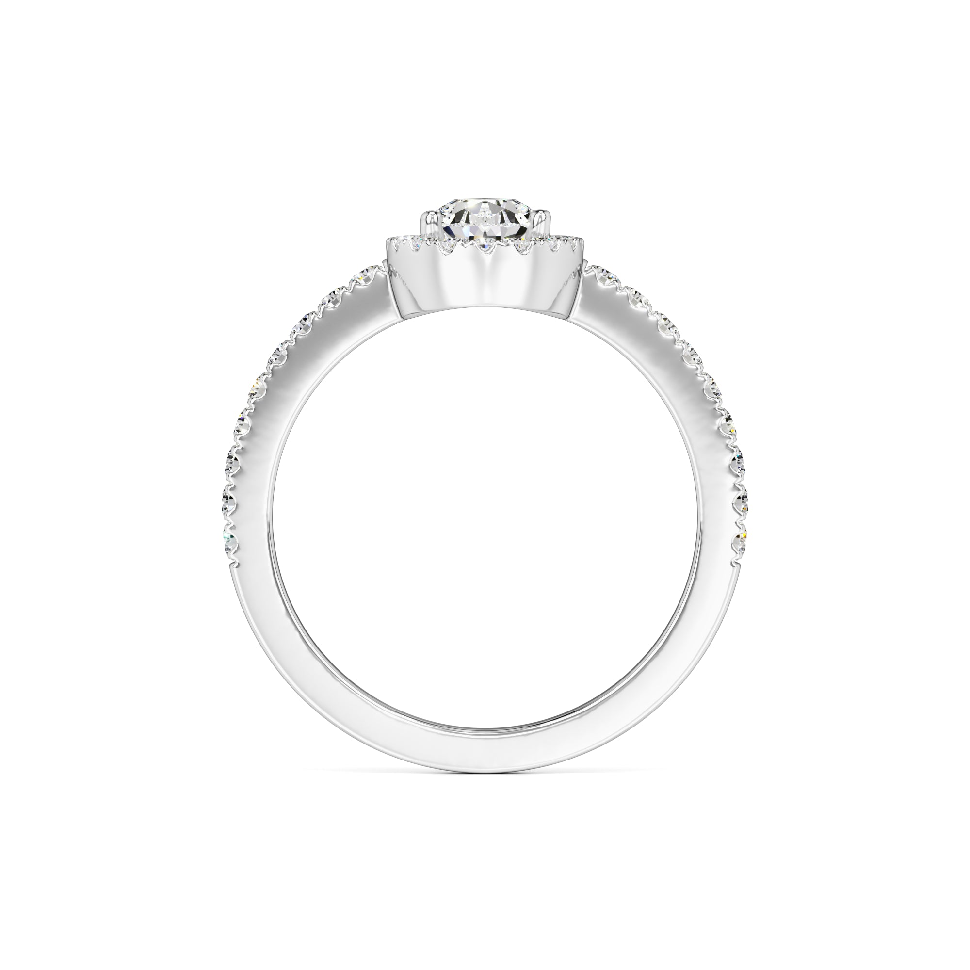 Quinn Moissanite & Lab Grown Diamond Ring | White Gold | 4