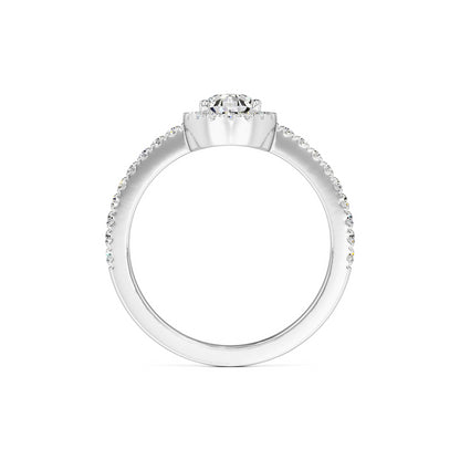Quinn Moissanite & Lab Grown Diamond Ring | White Gold | 4