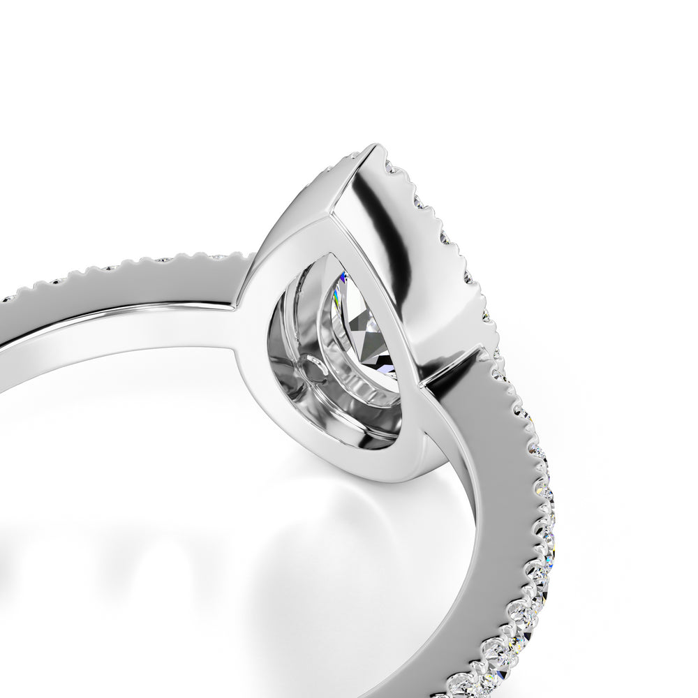 Quinn Moissanite & Lab Grown Diamond Ring | White Gold | 2
