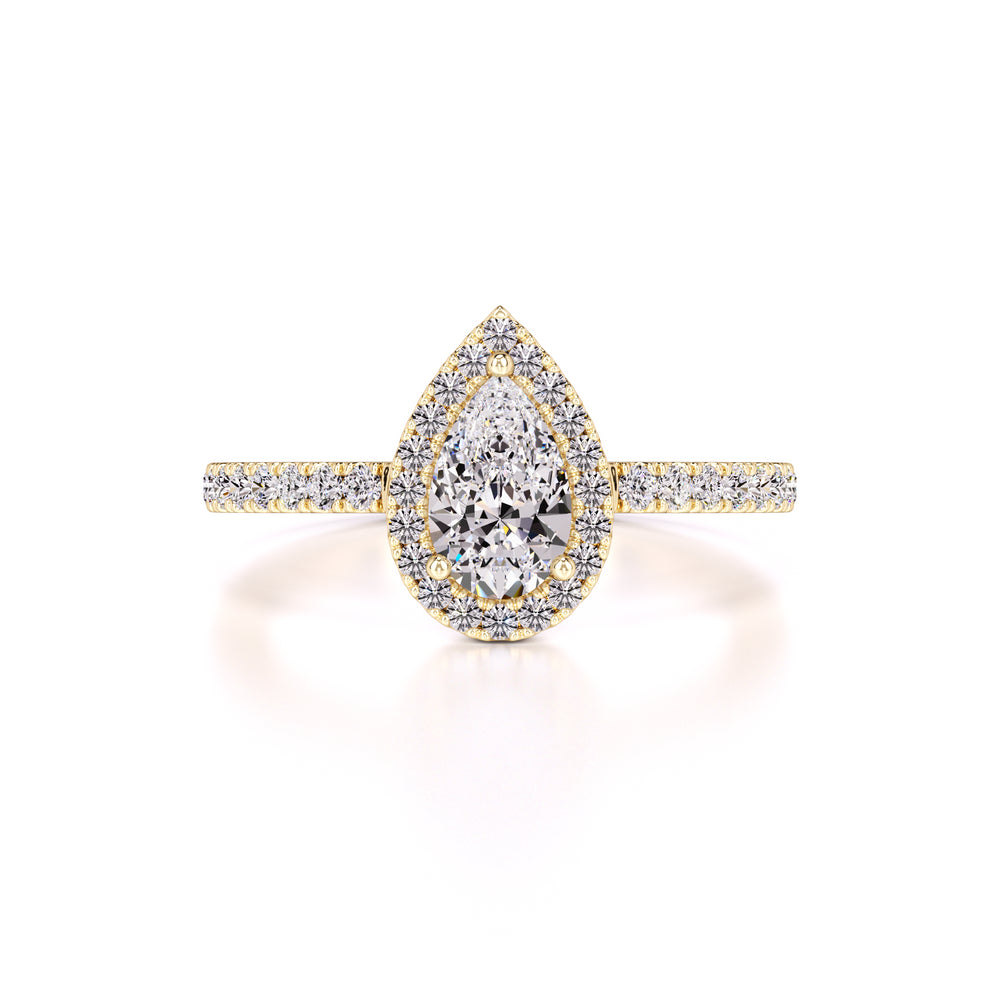 Quinn Moissanite & Lab Grown Diamond Ring | Yellow Gold | 1