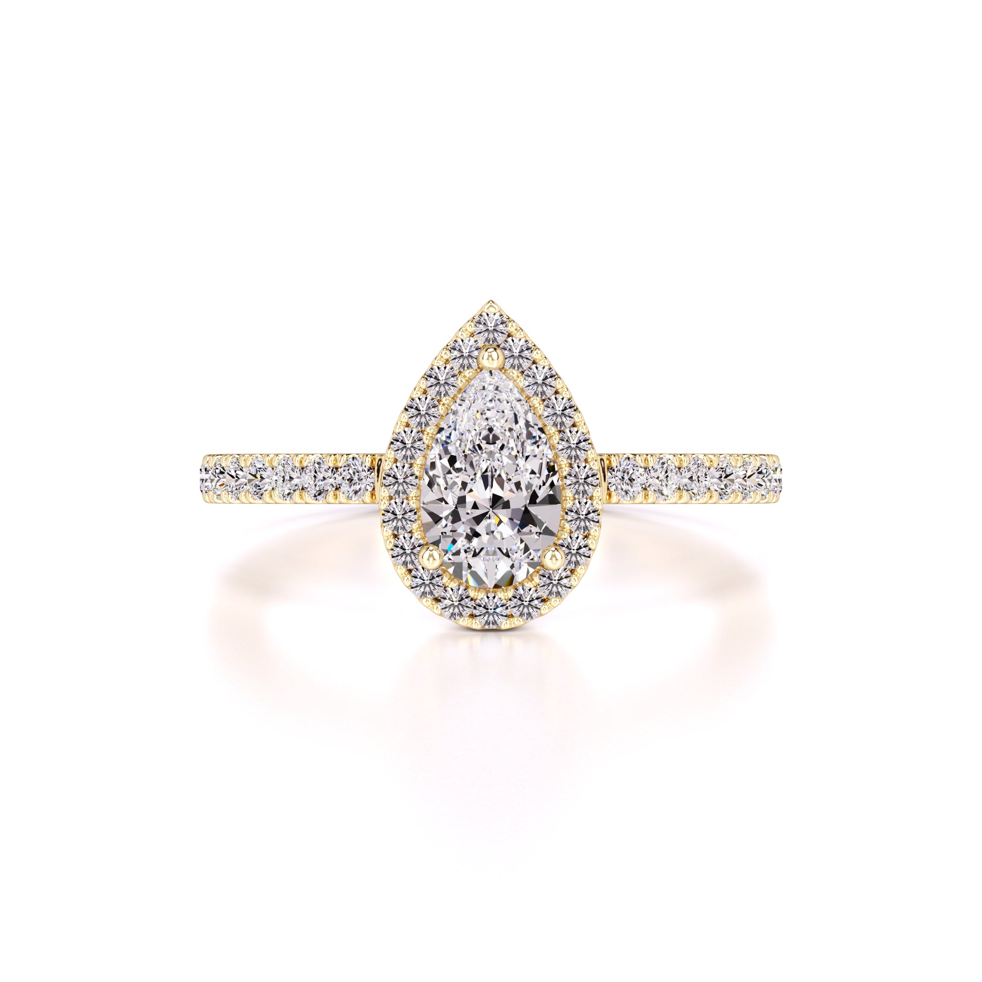 Quinn Moissanite & Lab Grown Diamond Ring | Yellow Gold | 1