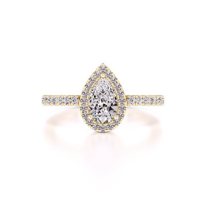 Quinn Moissanite & Lab Grown Diamond Ring | Yellow Gold | 1