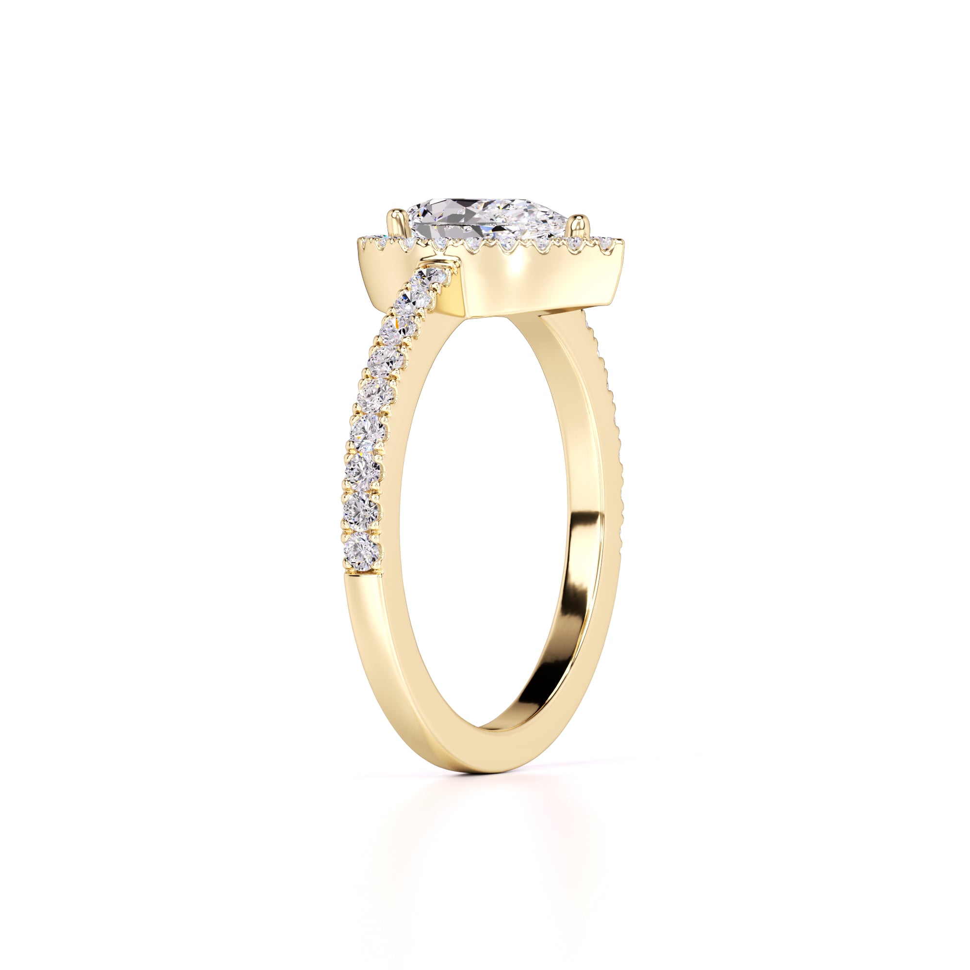 Quinn Lab Grown Diamond Ring | Yellow Gold | 3