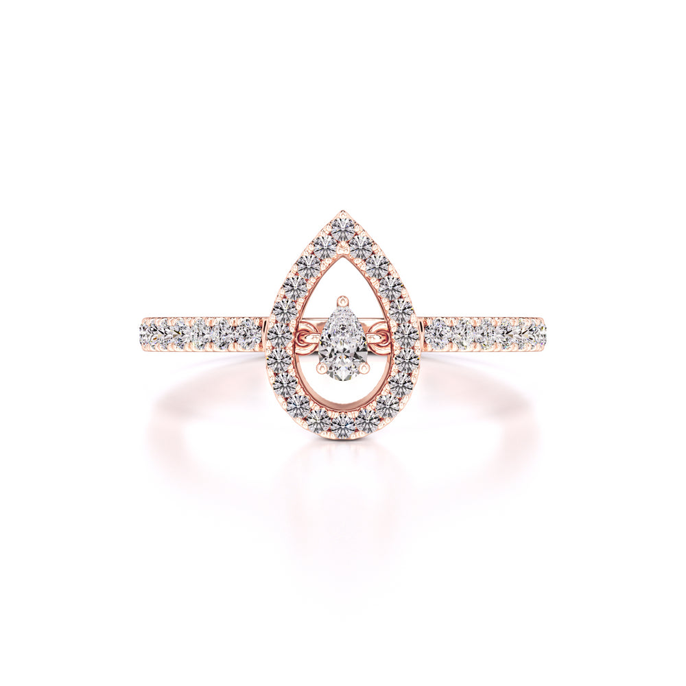 Brittany Moissanite & Lab Grown Diamond Ring | Rose Gold | 1