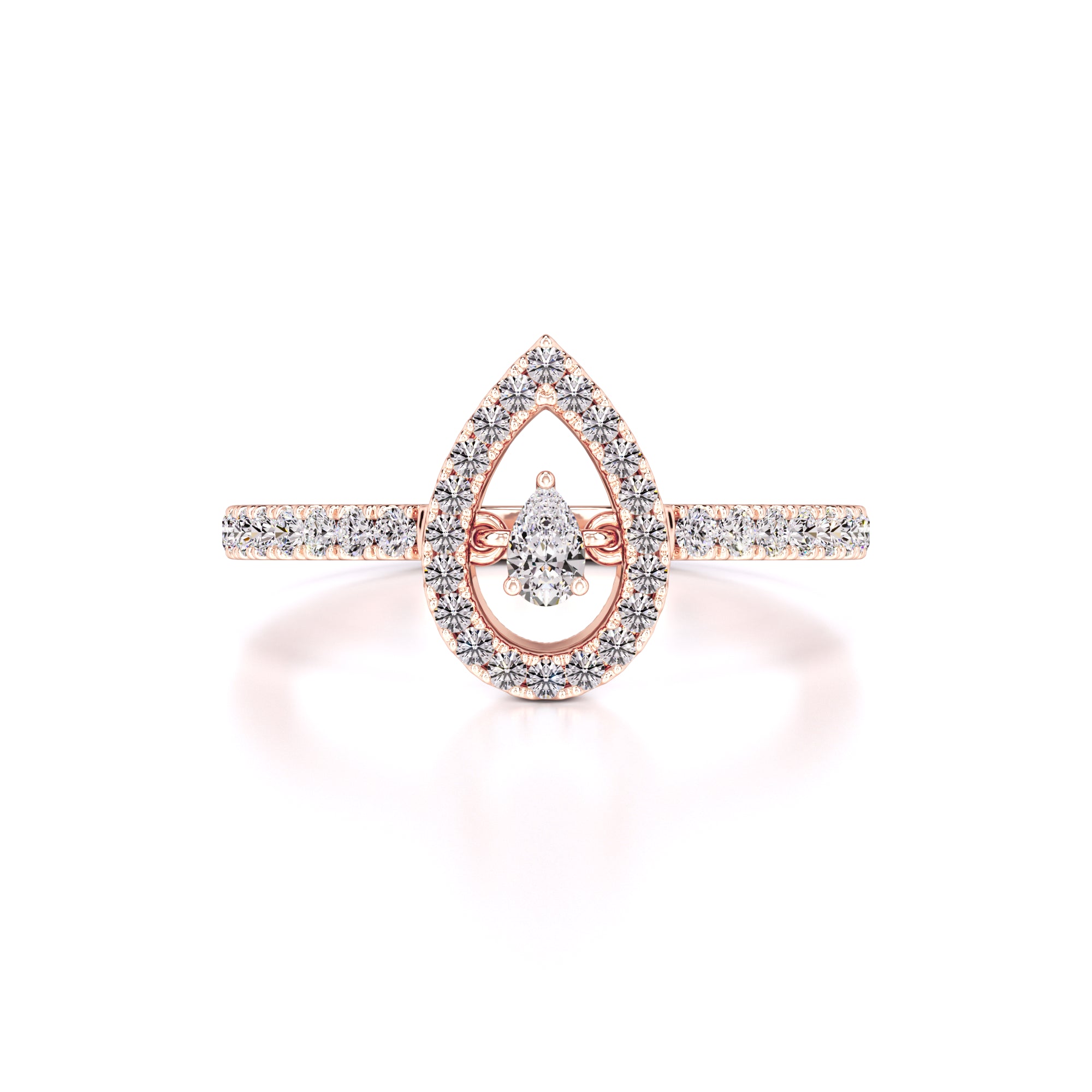 Brittany Moissanite & Lab Grown Diamond Ring | Rose Gold | 1