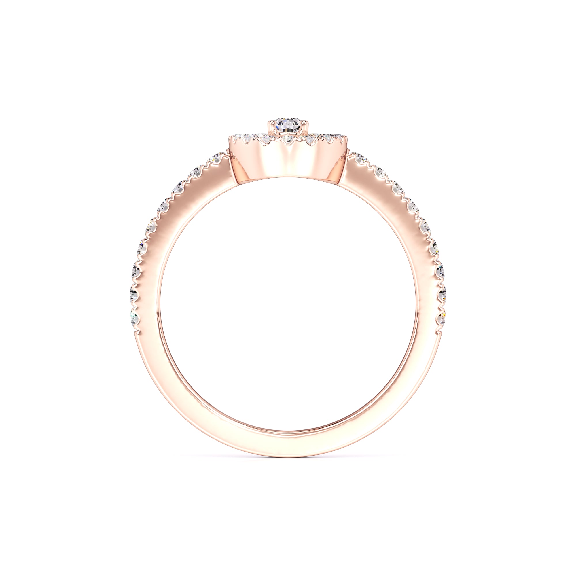 Brittany Moissanite & Lab Grown Diamond Ring | Rose Gold | 4
