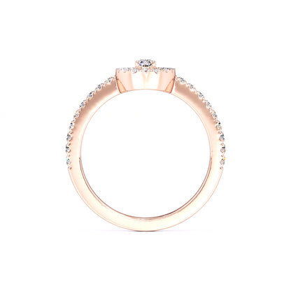 Brittany Moissanite & Lab Grown Diamond Ring | Rose Gold | 4