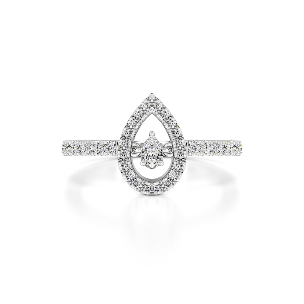 Brittany Moissanite & Lab Grown Diamond Ring | White Gold | 1