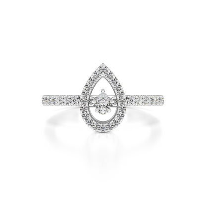 Brittany Moissanite & Lab Grown Diamond Ring | White Gold | 1