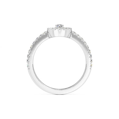 Brittany Moissanite & Lab Grown Diamond Ring | White Gold | 4