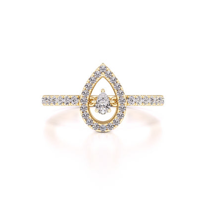 Brittany Moissanite & Lab Grown Diamond Ring | Yellow Gold | 1