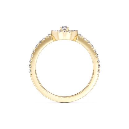 Brittany Moissanite & Lab Grown Diamond Ring | Yellow Gold | 4