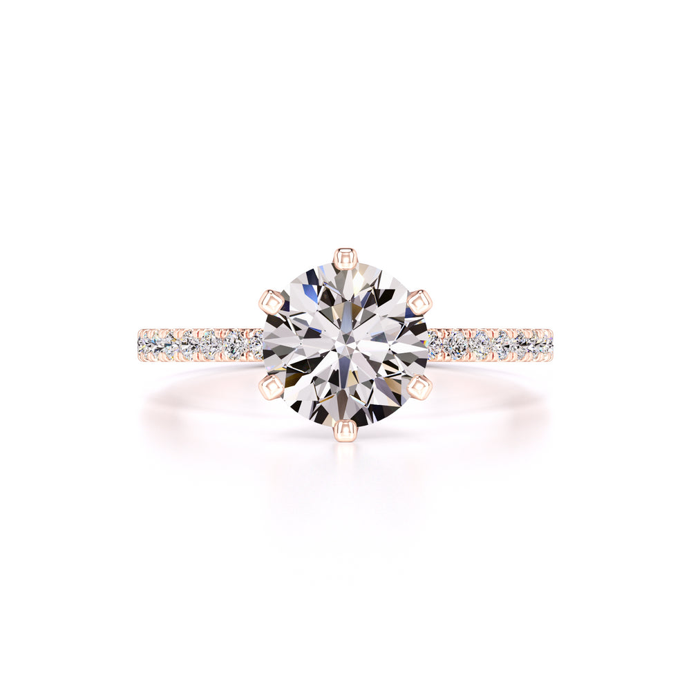 Kiera Moissanite & Lab Grown Diamond Ring | Rose Gold | 1