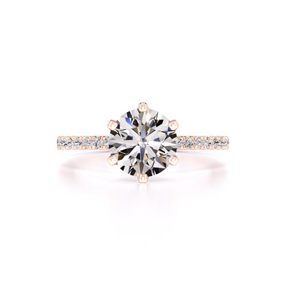 Kiera Moissanite & Lab Grown Diamond Ring | Rose Gold | 1