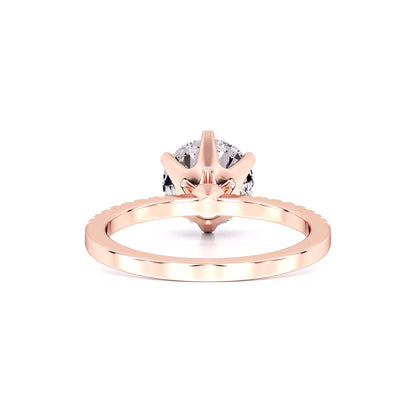 Kiera Moissanite & Lab Grown Diamond Ring | Rose Gold | 3