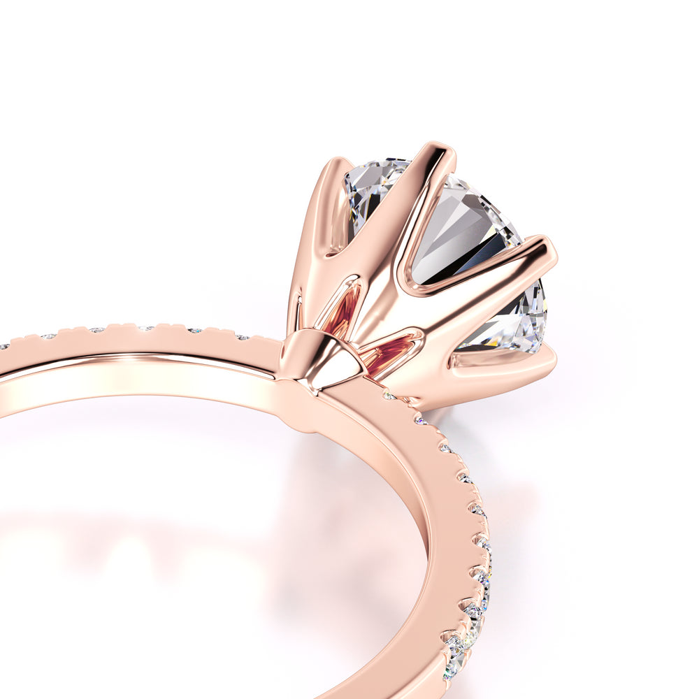 Kiera Moissanite & Lab Grown Diamond Ring | Rose Gold | 2