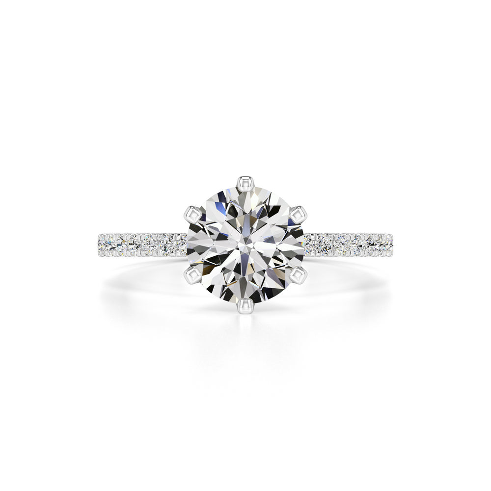 Kiera Moissanite & Lab Grown Diamond Ring | White Gold | 1