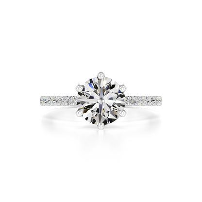 Kiera Moissanite & Lab Grown Diamond Ring | White Gold | 1