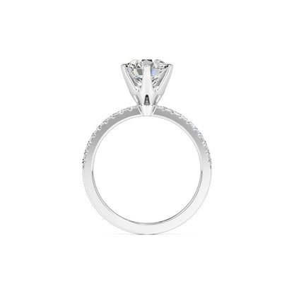 Kiera Moissanite & Lab Grown Diamond Ring | White Gold | 4