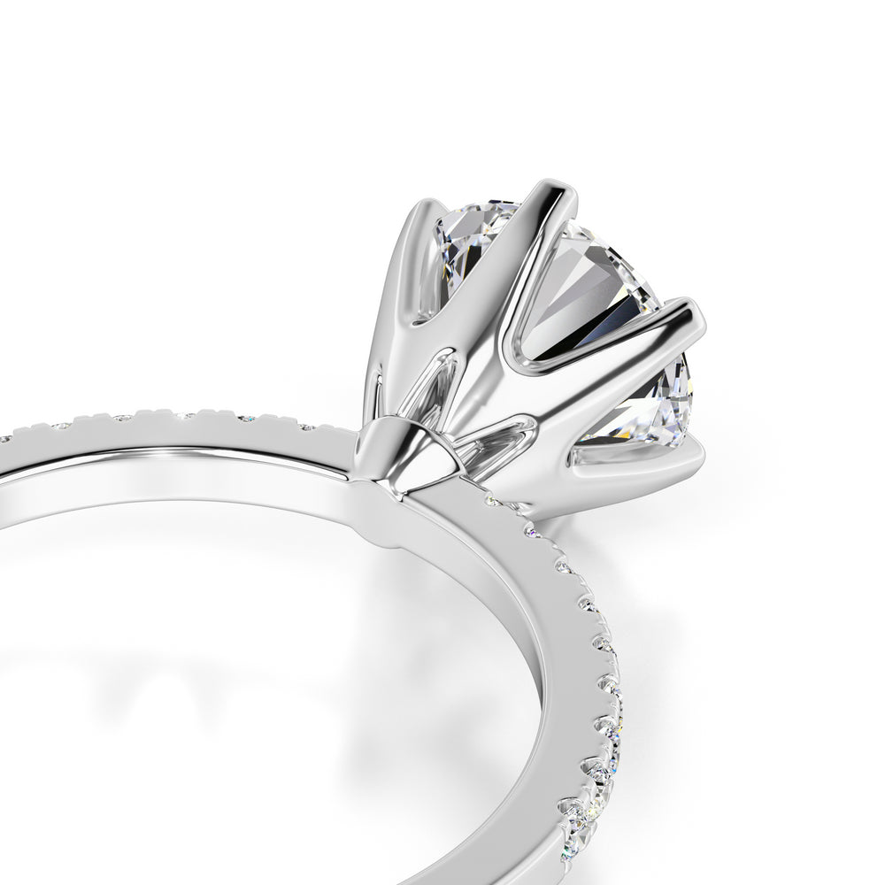 Kiera Moissanite & Lab Grown Diamond Ring | White Gold | 2